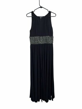 JS Boutique Black Maxi Dress with Embellished Waistband